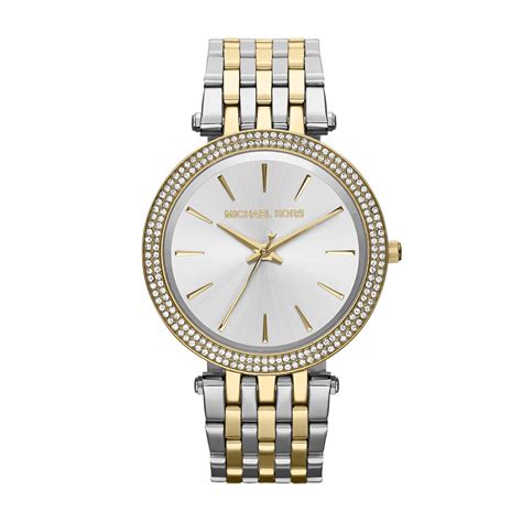 silver and gold ladies watch